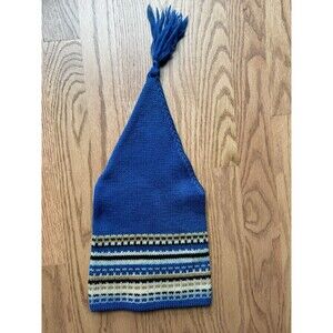 Vintage Stadium Import Ski Hat 100% Wool Made In Austria‎ Blue